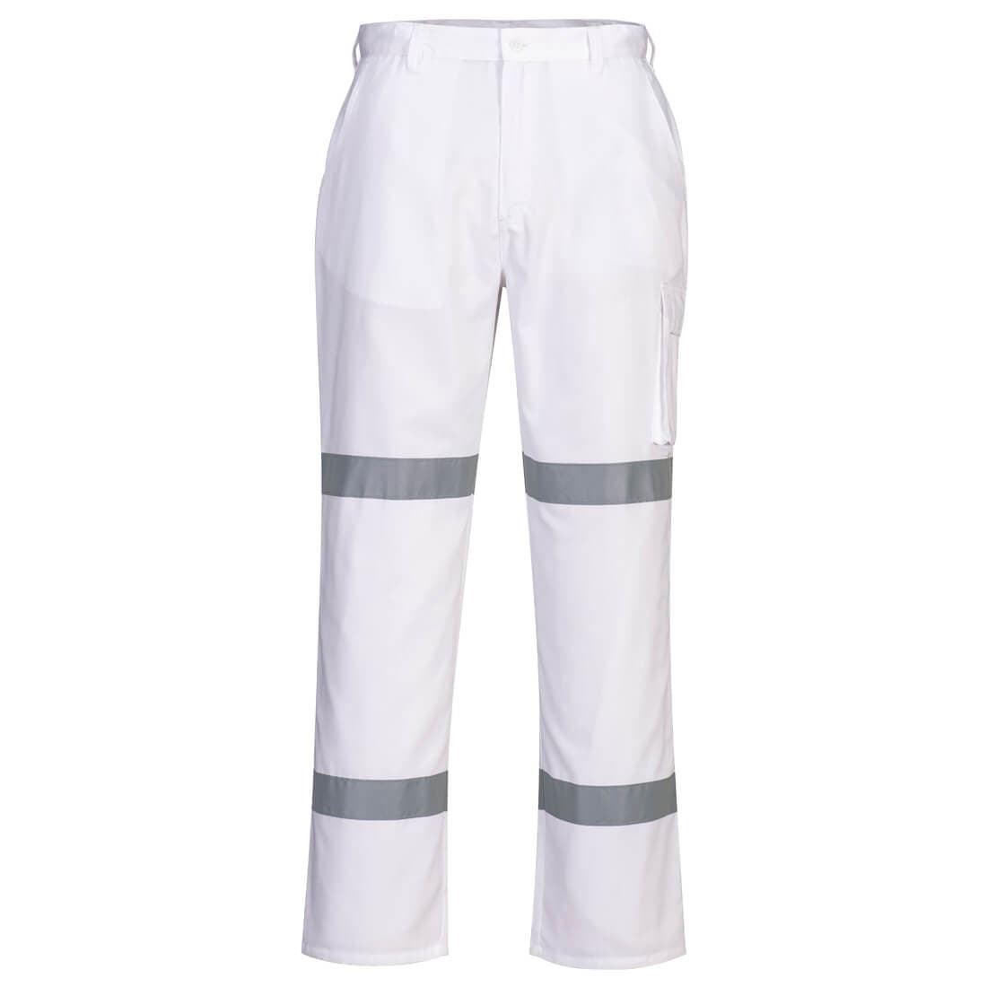 Portwest Taped Night Cotton Drill Pants (White)