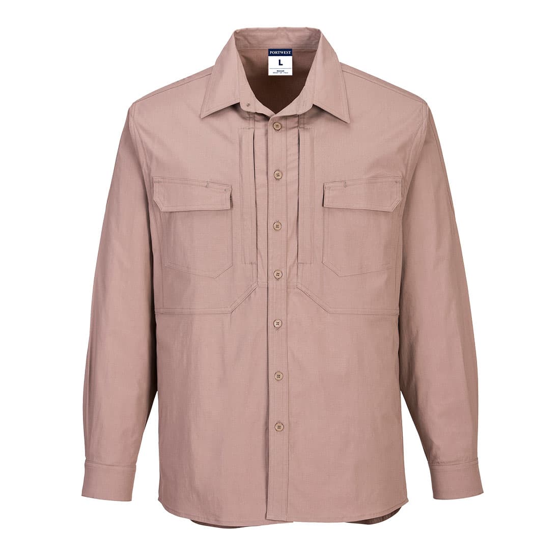 Portwest Utility Stretch Long Sleeve Shirt (Sand)