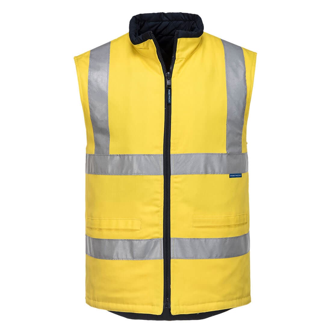 Portwest Cotton Hi-Vis Reversible Vest  (Yellow)