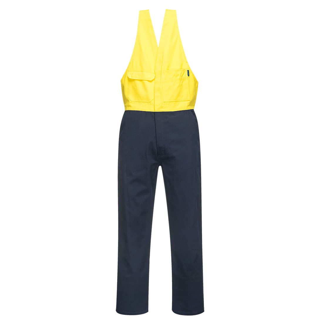 Portwest Regular Weight Action Back Overalls (Yellow/Navy)