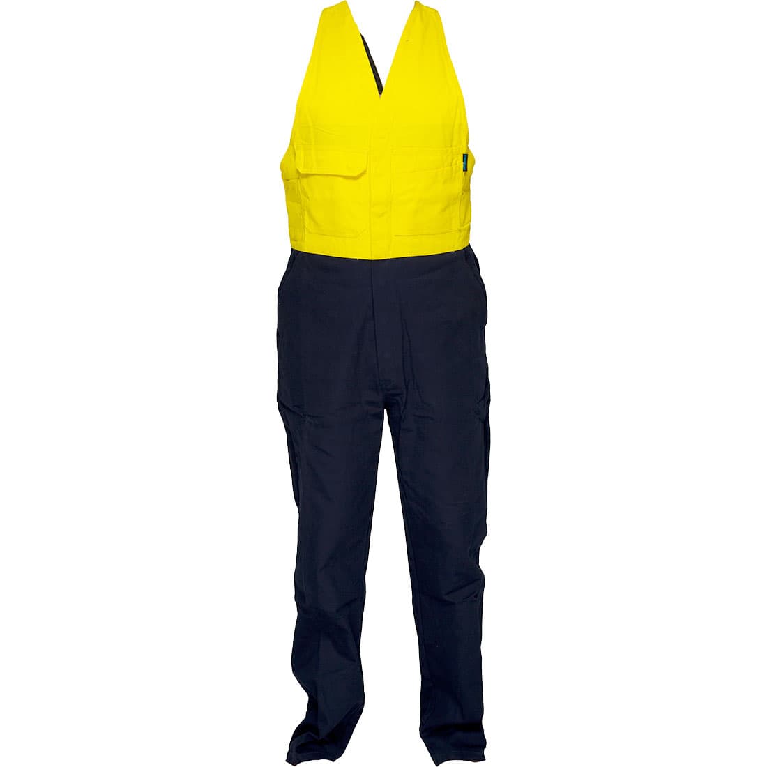 Portwest Regular Weight Action Back Overalls (Yellow/Navy)_2