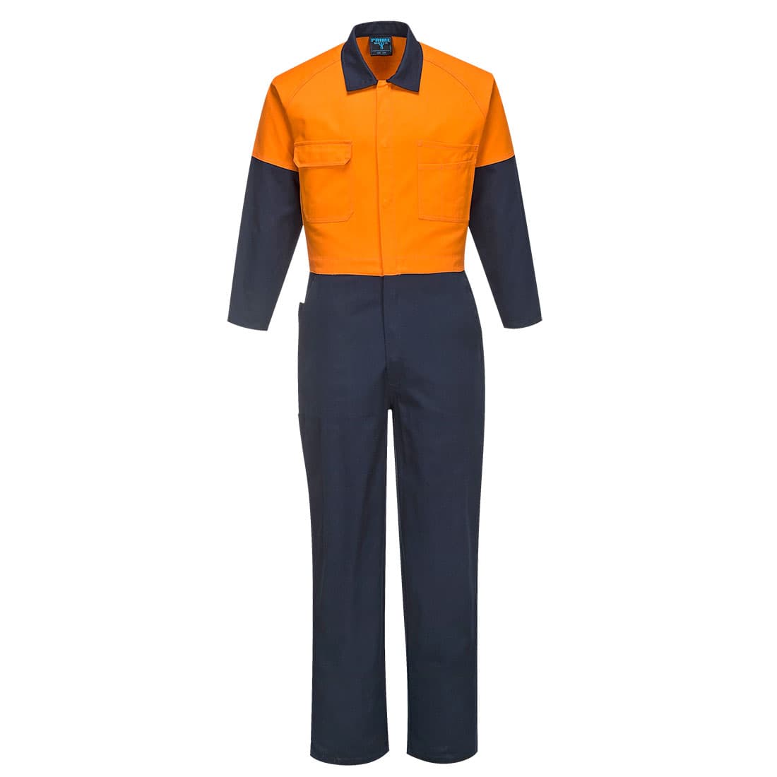 Portwest Hi-Vis Contrast Class D Coverall  (Orange/Navy)_2