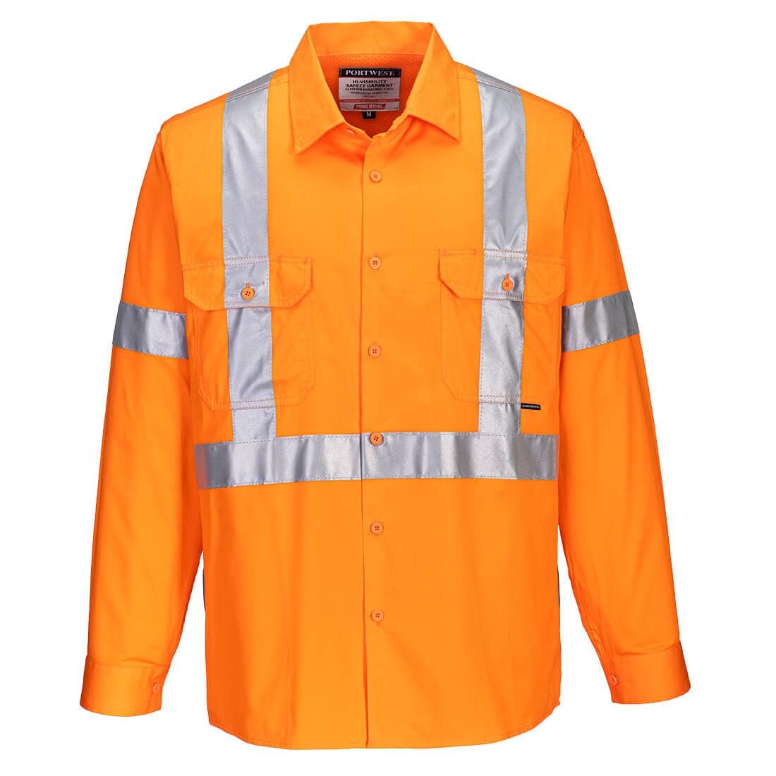 Portwest Hi-Vis Lightweight X Back Shirt L/S (Orange)