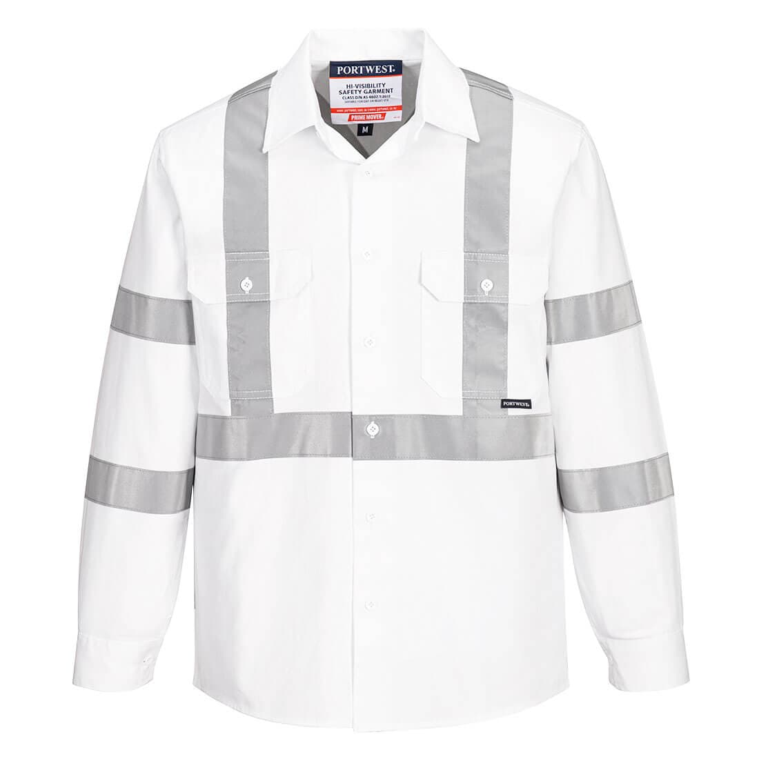 Portwest Hi-Vis X Back Class N Shirt L/S (White)