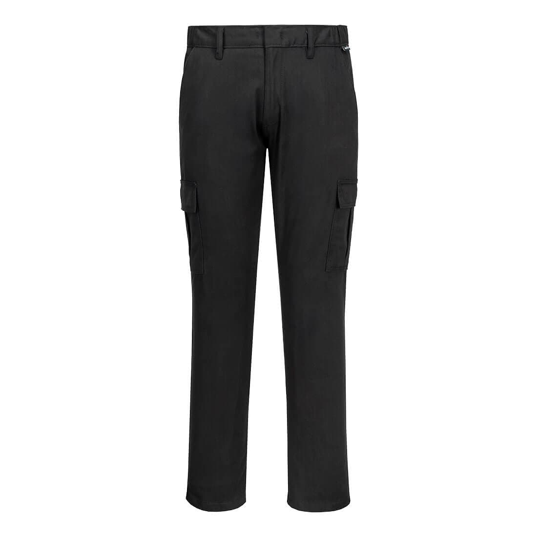 Portwest Stretch Slim Fit Cargo Pants (Black)