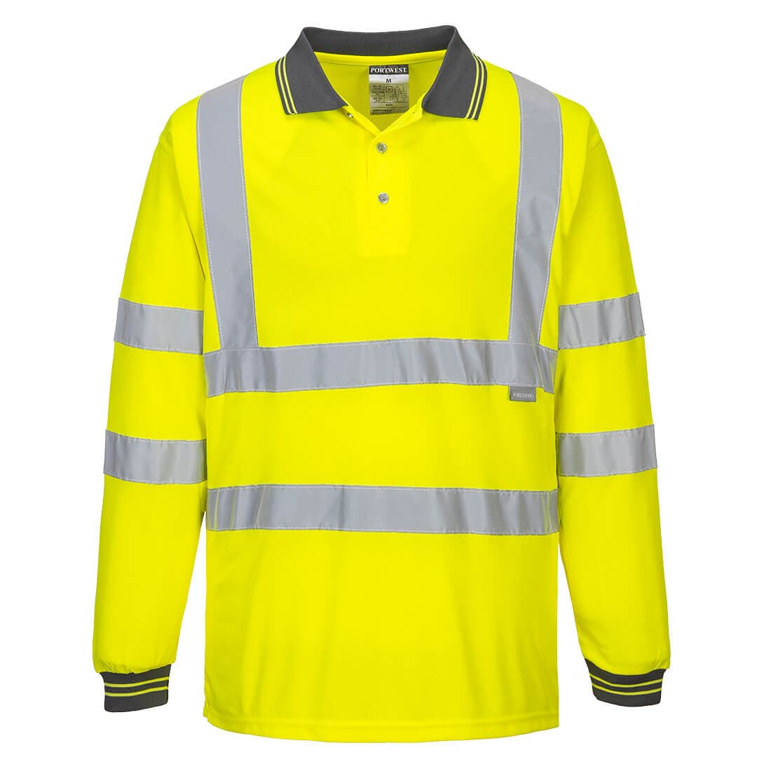 Portwest Hi-Vis Polo Shirt L/S (Yellow)