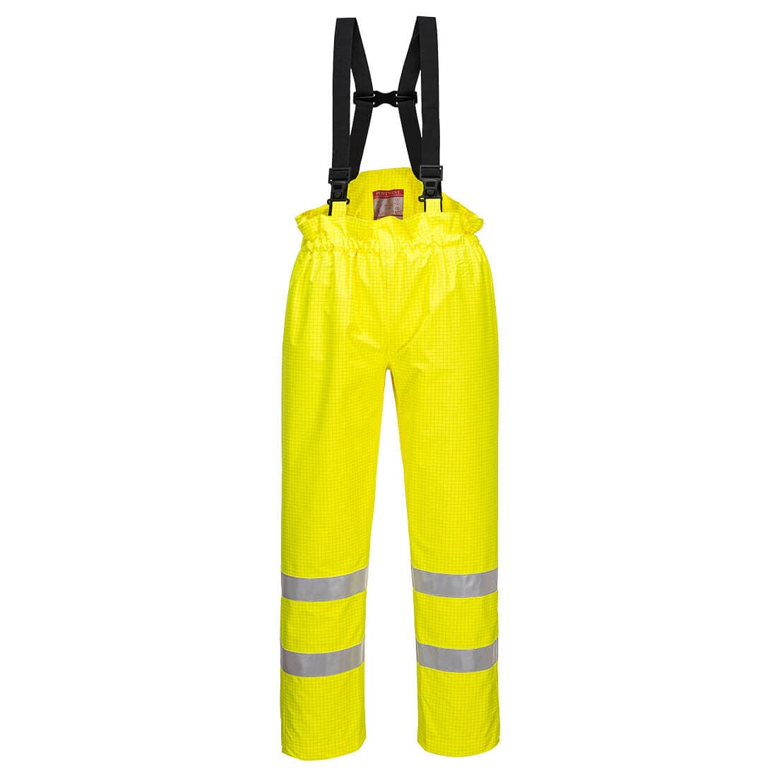 Portwest Bizflame Rain Unlined - Hi-Vis Antistatic FR Pants (Yellow)