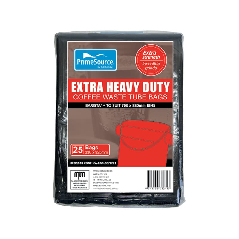 PrimeSource Barista Extra Heavy Duty Coffee Waste Tube Bags (330 x 925mm)