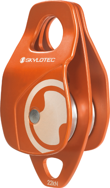 Skylotec Double Roll 2L 50kN Alloy Double Pulley with 2 Cut-Outs, 27mm Eye , Max 13mm Rope