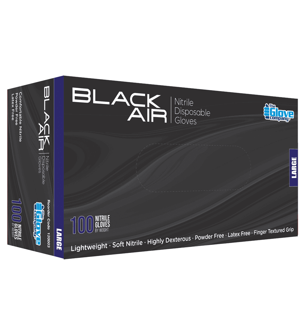 TGC Black Air Disposable Gloves (Box of 100)_1