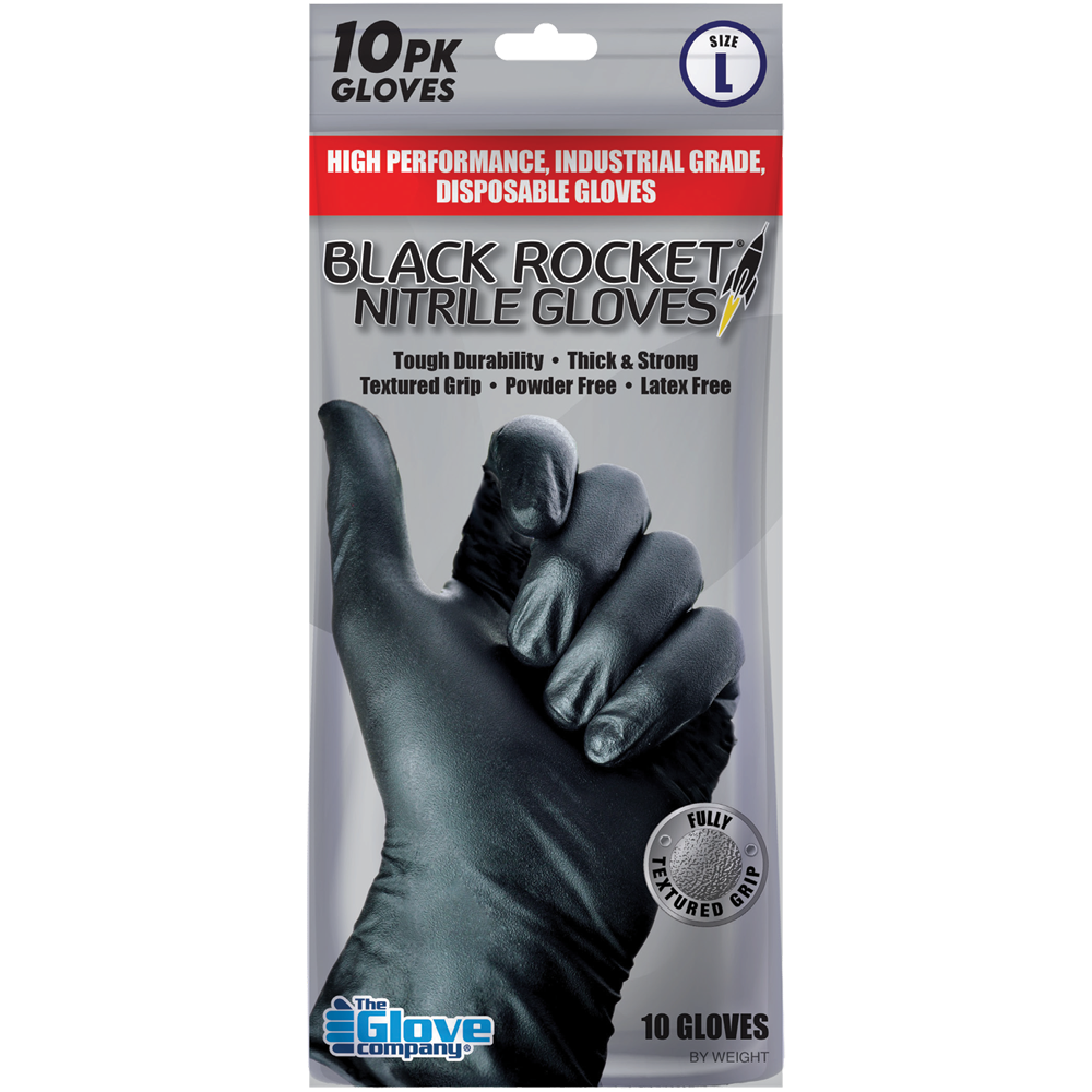 TGC Rocket Disposable Gloves (Bag of 10) Black