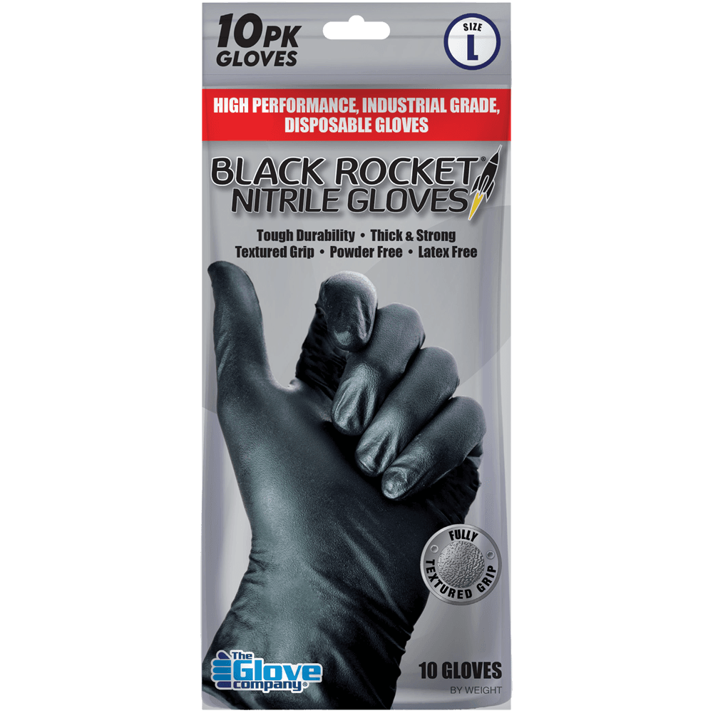 TGC Rocket Disposable Gloves (Bag of 10) Black_0