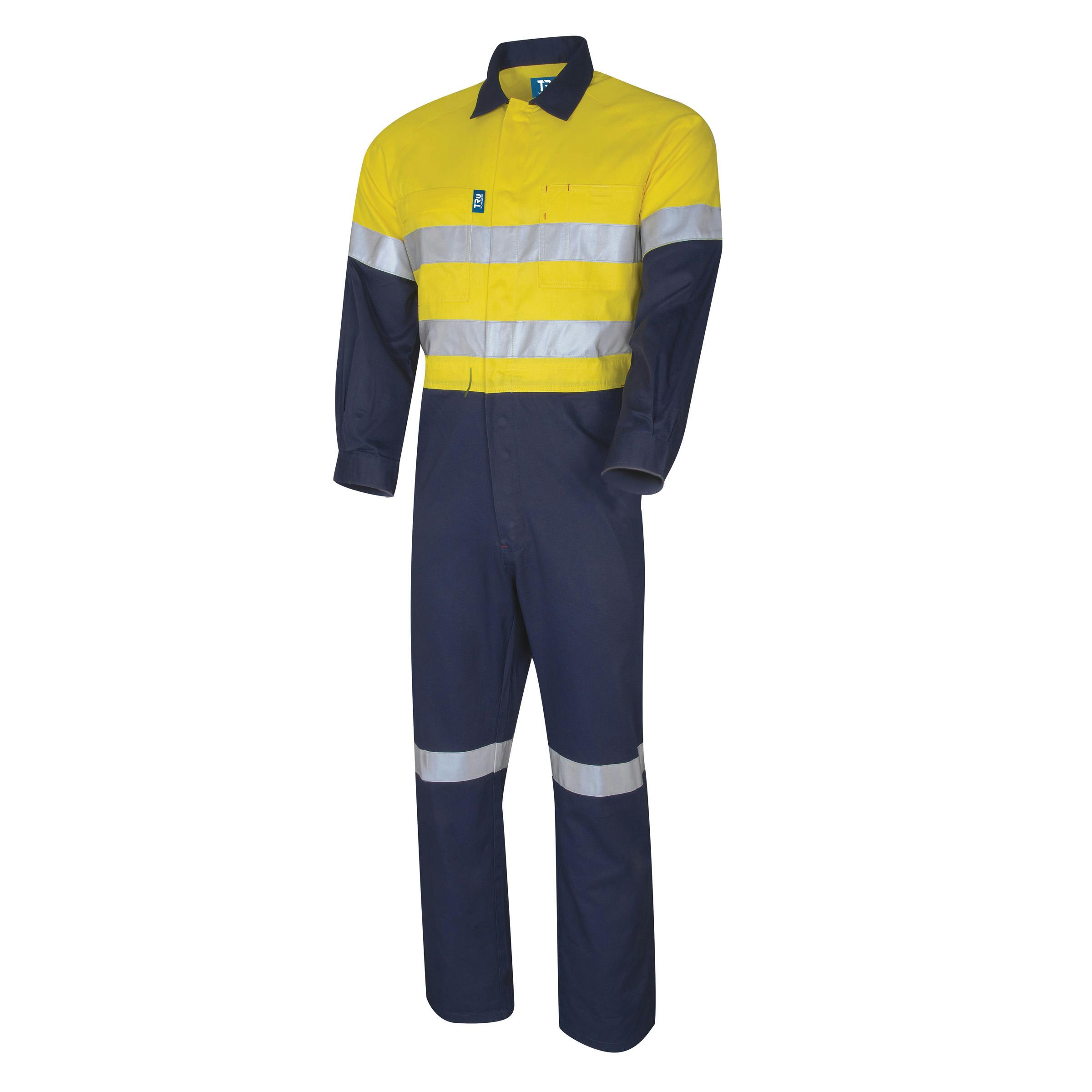 TRu Workwear Coverall 190gsm Two Tone Cotton Drill With 3M Two Hoop Reflective Tape_1
