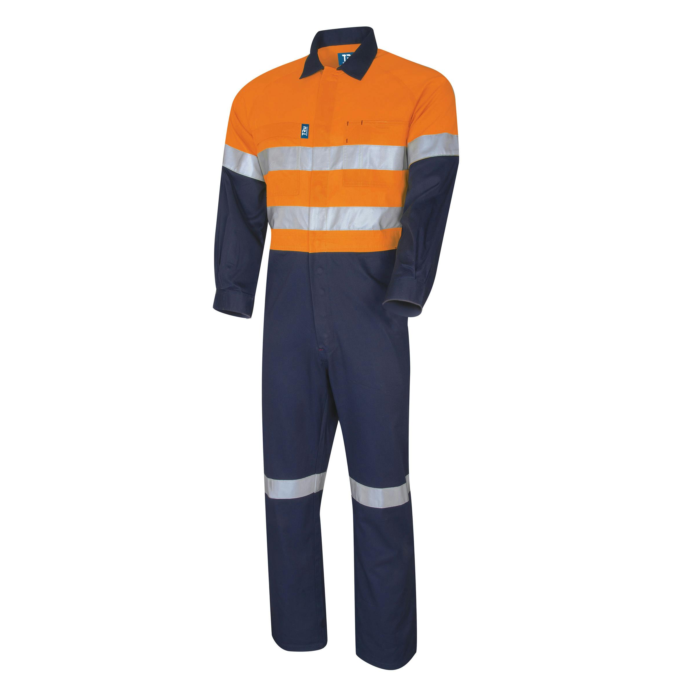 TRu Workwear Coverall 190gsm Two Tone Cotton Drill With 3M Two Hoop Reflective Tape_2
