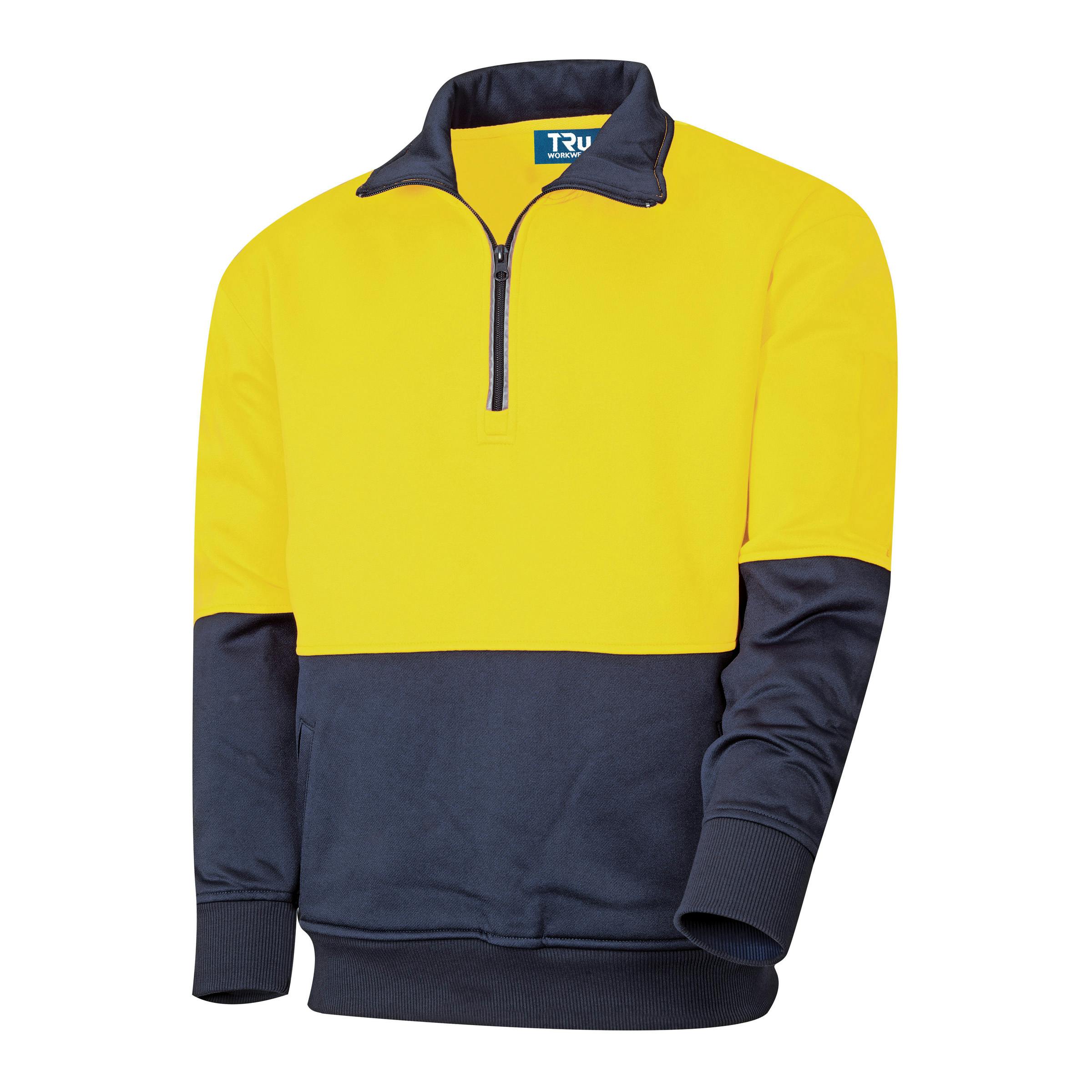 TRu Workwear Jumper 2 Tone 1/4 Zip Polyester Fleece_1