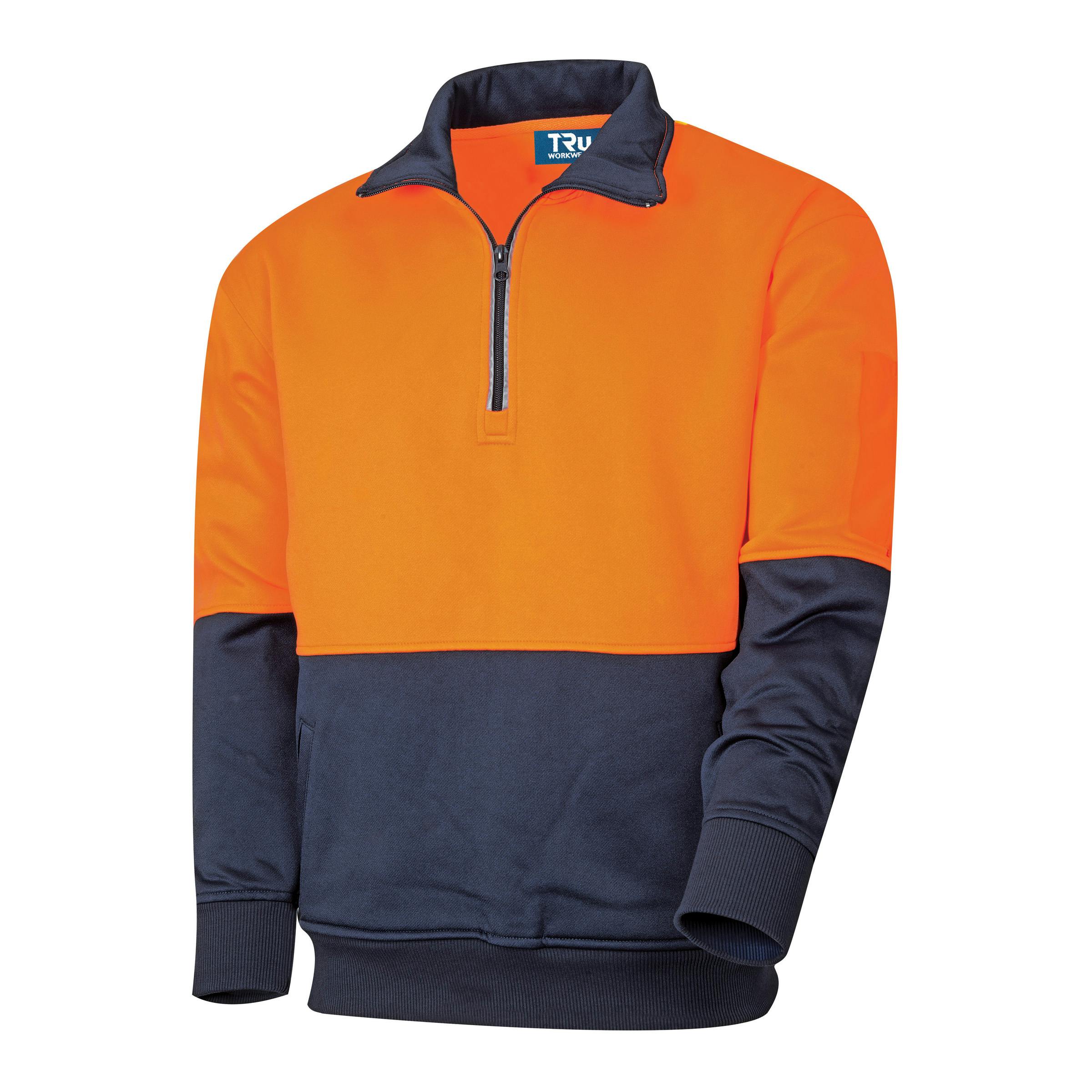 TRu Workwear Jumper 2 Tone 1/4 Zip Polyester Fleece_2