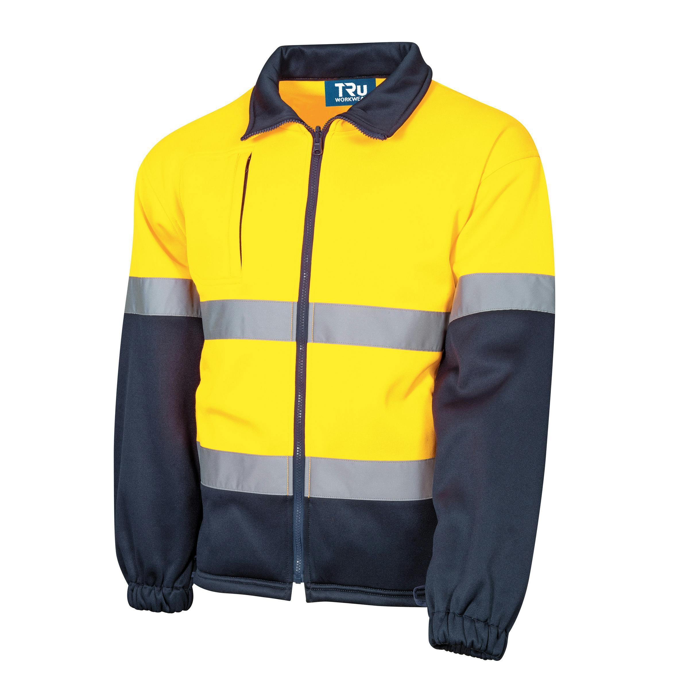 TRu Workwear Jacket Polyester Fleece Water Repellent With Tru Reflective Tape In 2 Hoop Pattern_1