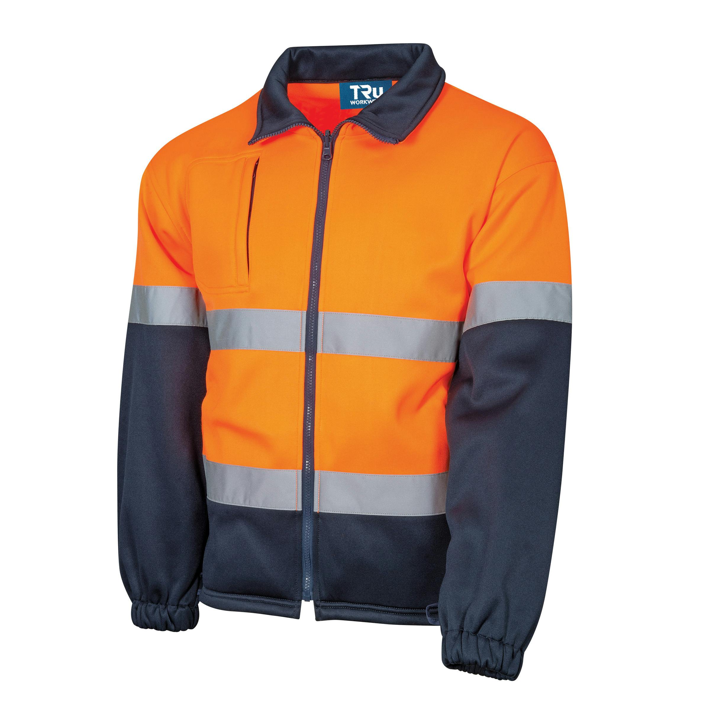 TRu Workwear Jacket Polyester Fleece Water Repellent With Tru Reflective Tape In 2 Hoop Pattern_2