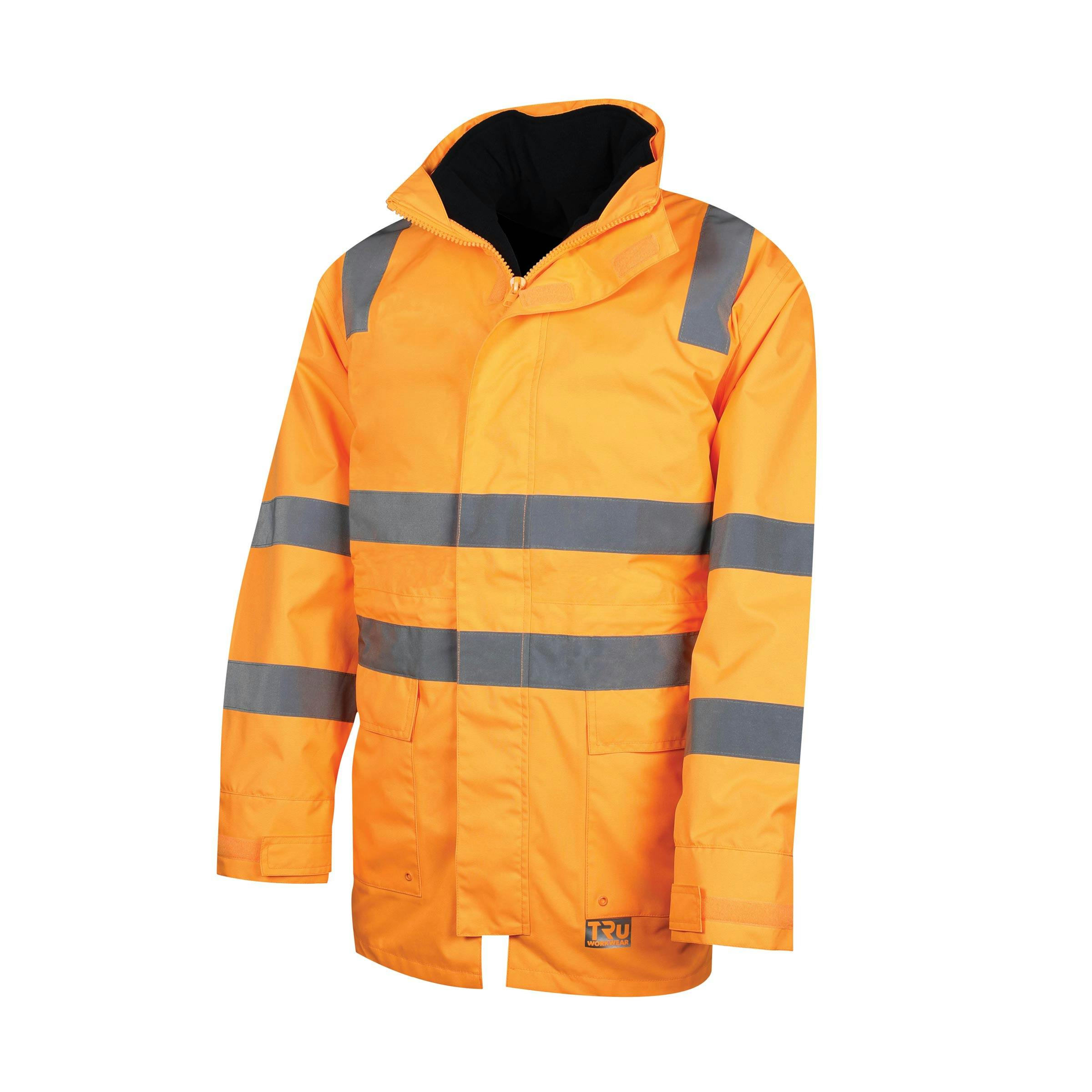 TRu Workwear Jacket 4 In 1 With Vest Poly Oxford With  Reflective Tape To T4 Pattern (Vic Rail)_2