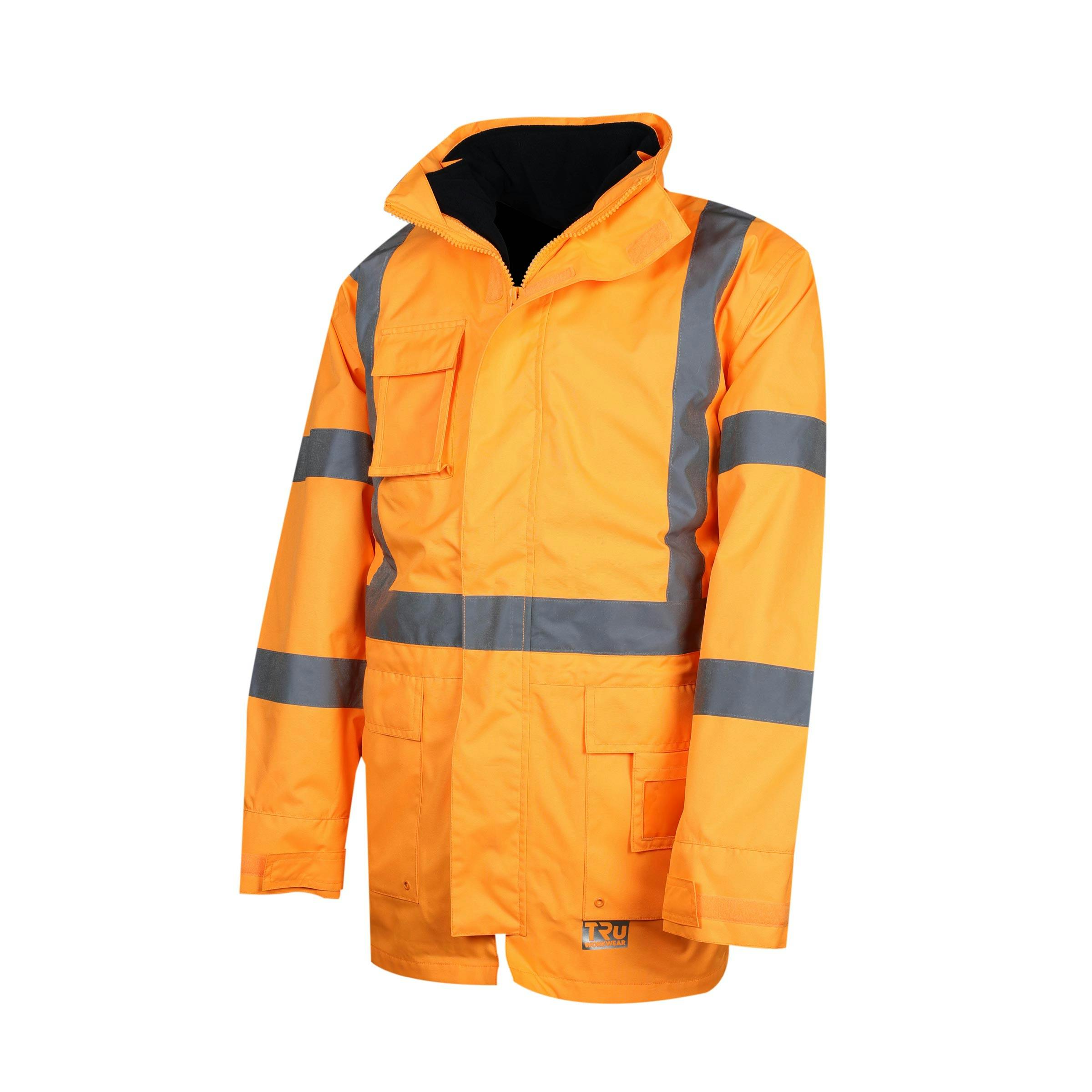 TRu Workwear Jacket 4 In 1 With Vest Poly Oxford With  Reflective Tape To T5 Pattern (X Back)_2