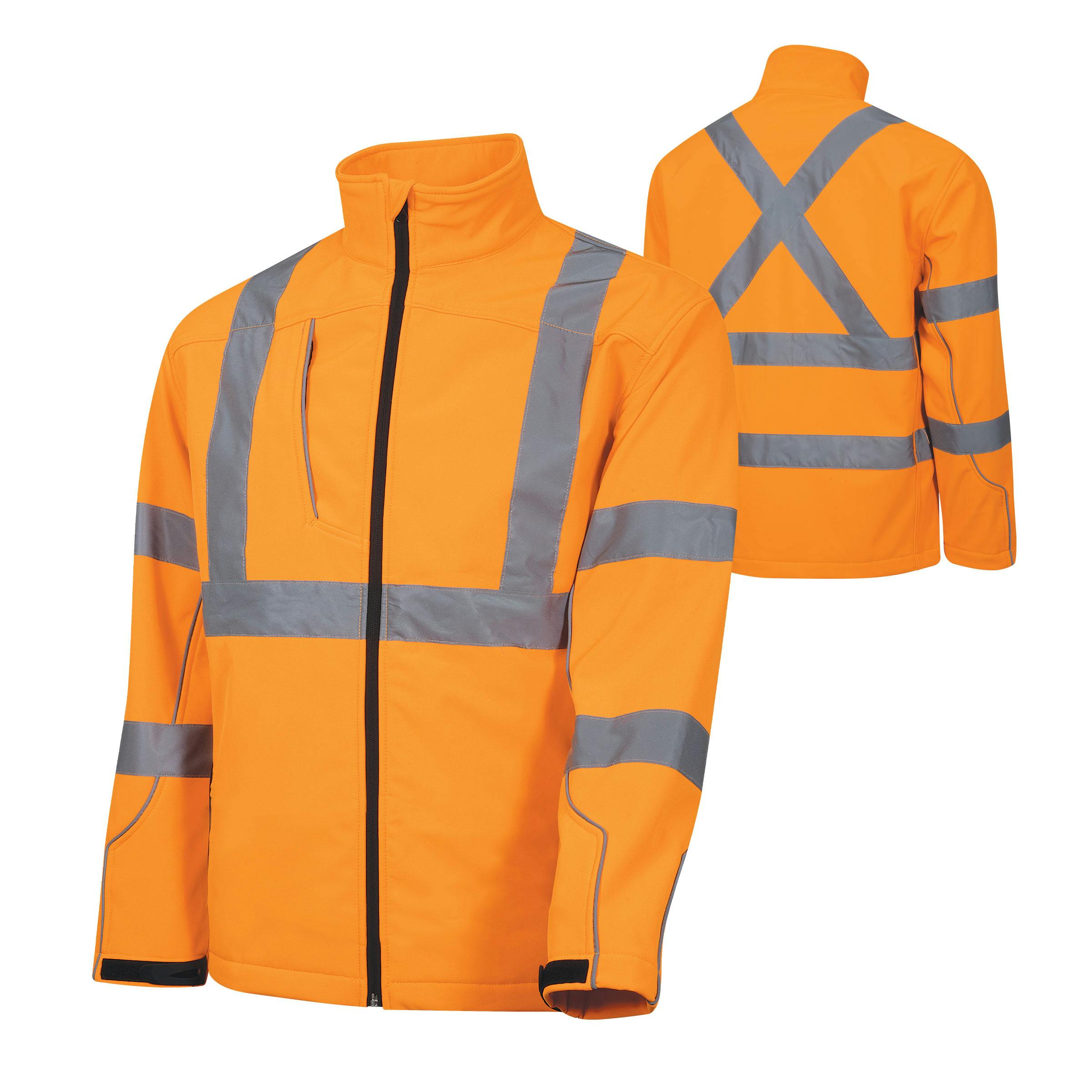 TRu Workwear Soft Shell Jacket Single Tone 94% Polyester 6% Spandex With Piping And Tru Reflective Tape To T5 Pattern
