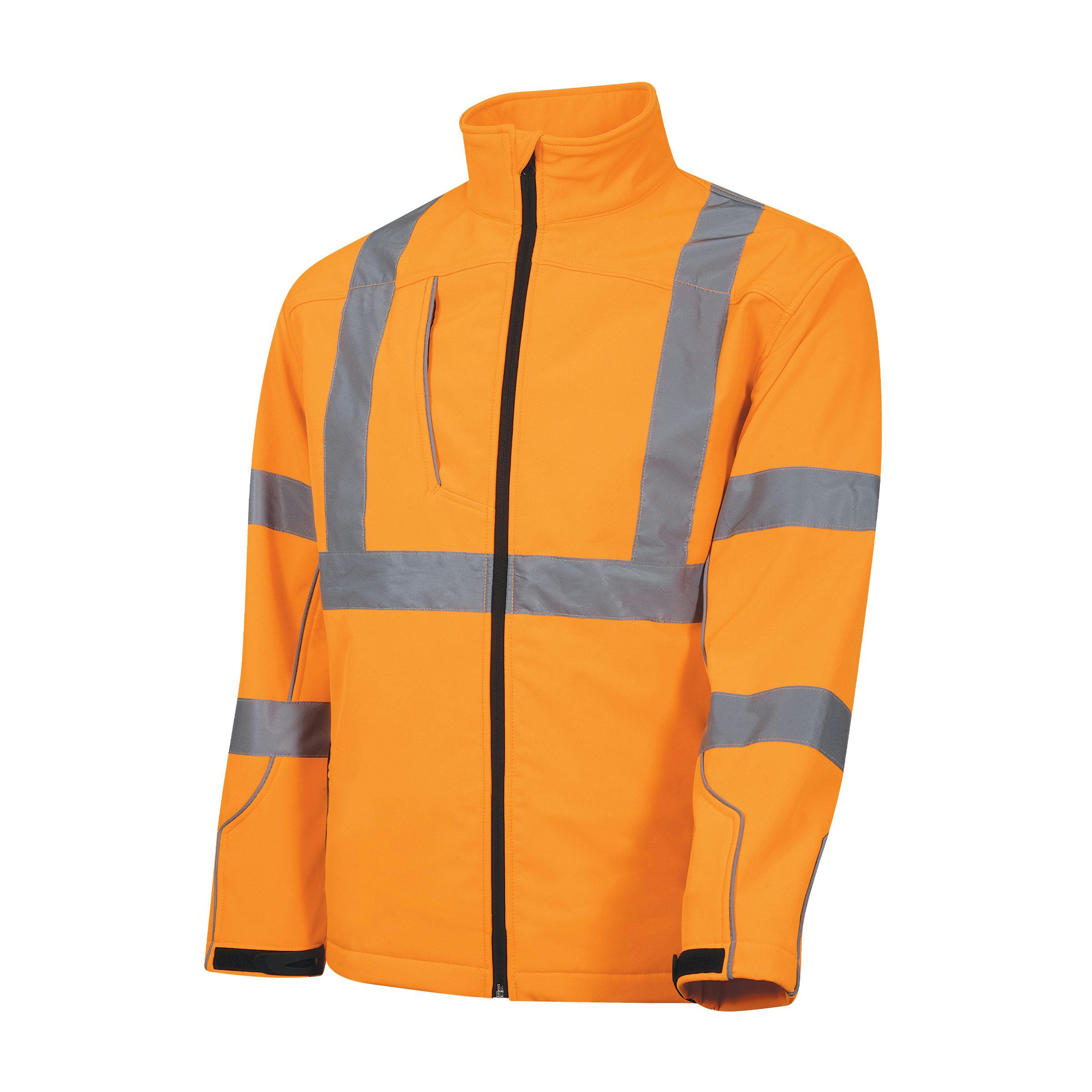 TRu Workwear Soft Shell Jacket Single Tone 94% Polyester 6% Spandex With Piping And Tru Reflective Tape To T5 Pattern_1