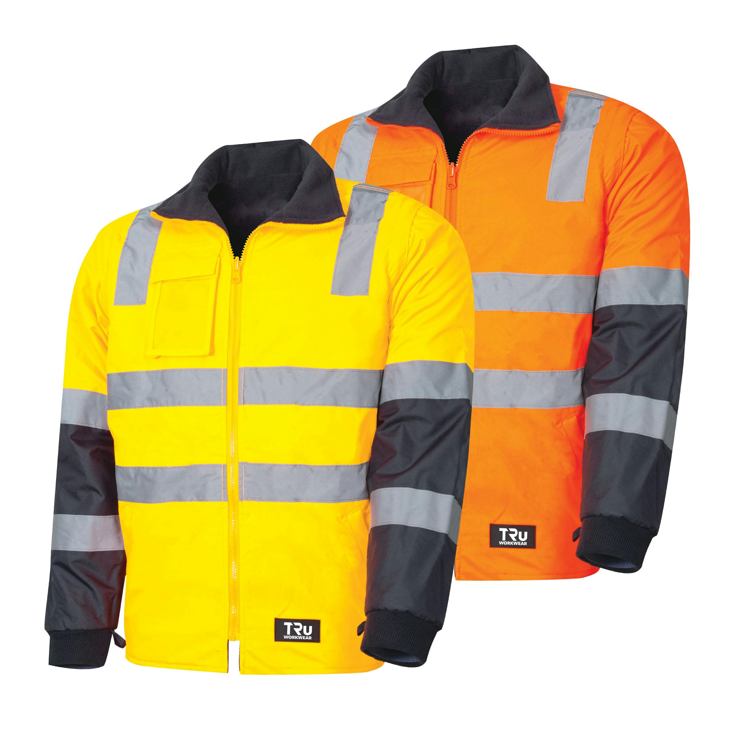 TRu Workwear Jacket Polyester Oxford With Tru Reflective Tape, Removable Sleeves_0