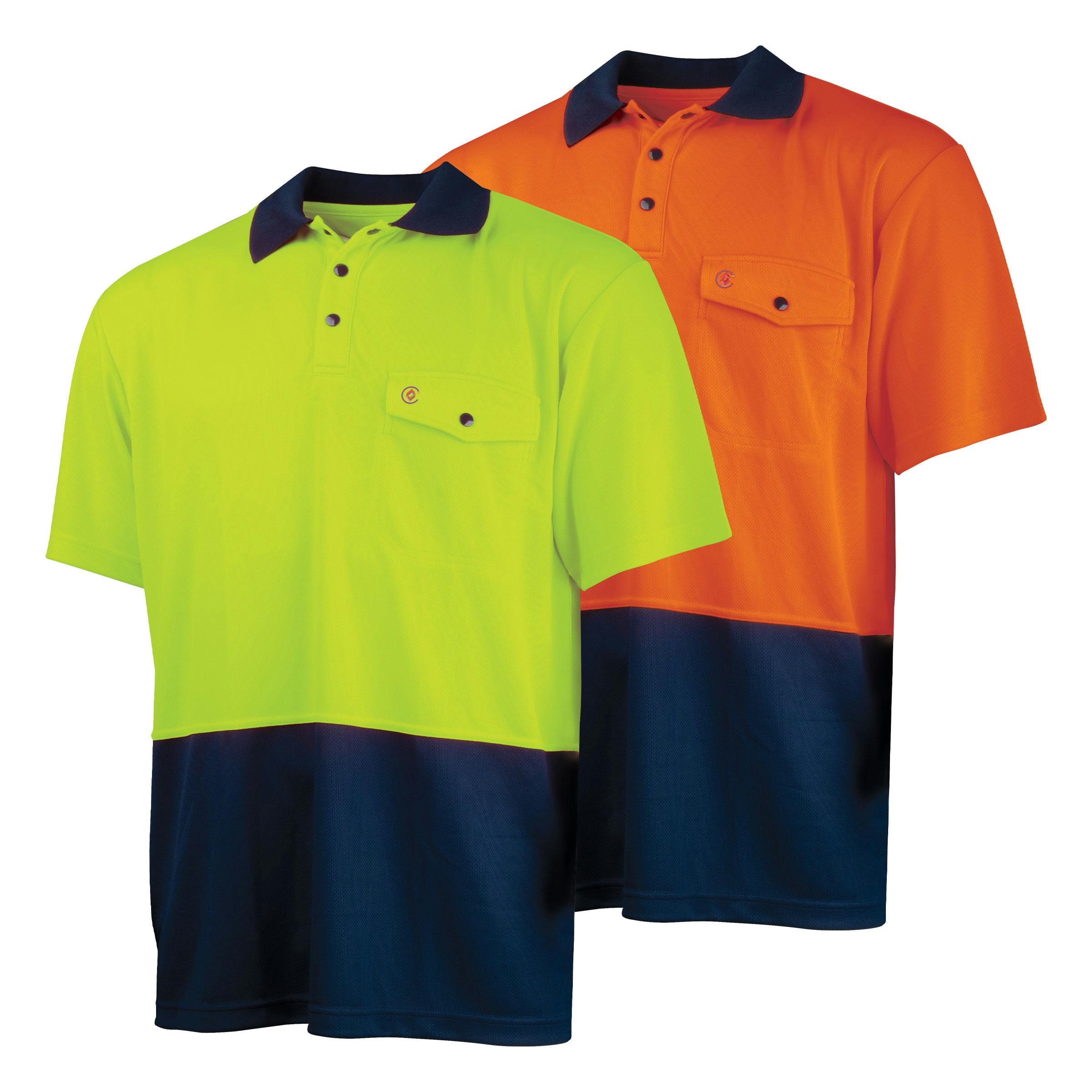 TRu Workwear Polo 175gsm Recycled Polyester Anti- Microbial Micromesh S/S Two Tone