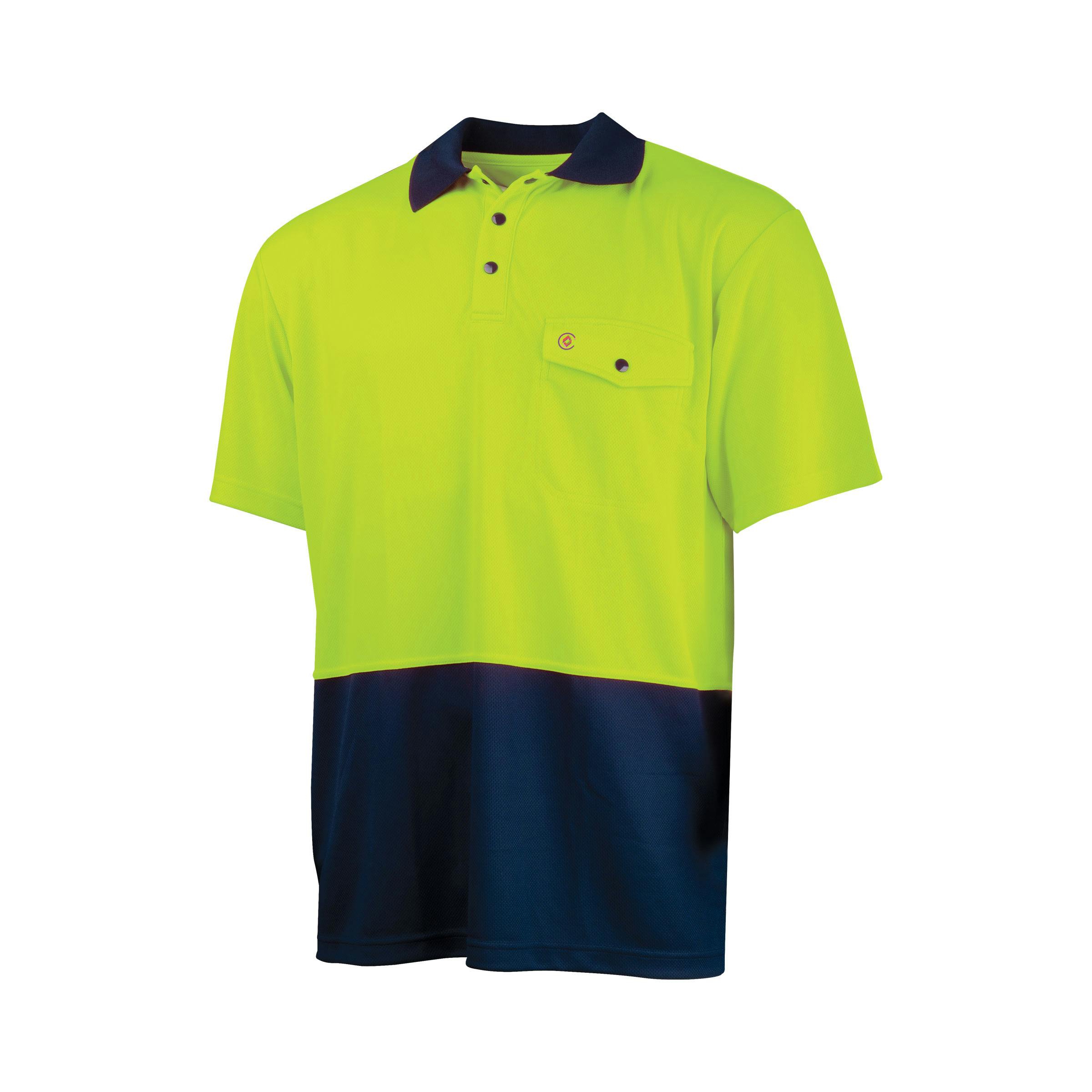 TRu Workwear Polo 175gsm Recycled Polyester Anti- Microbial Micromesh S/S Two Tone_2