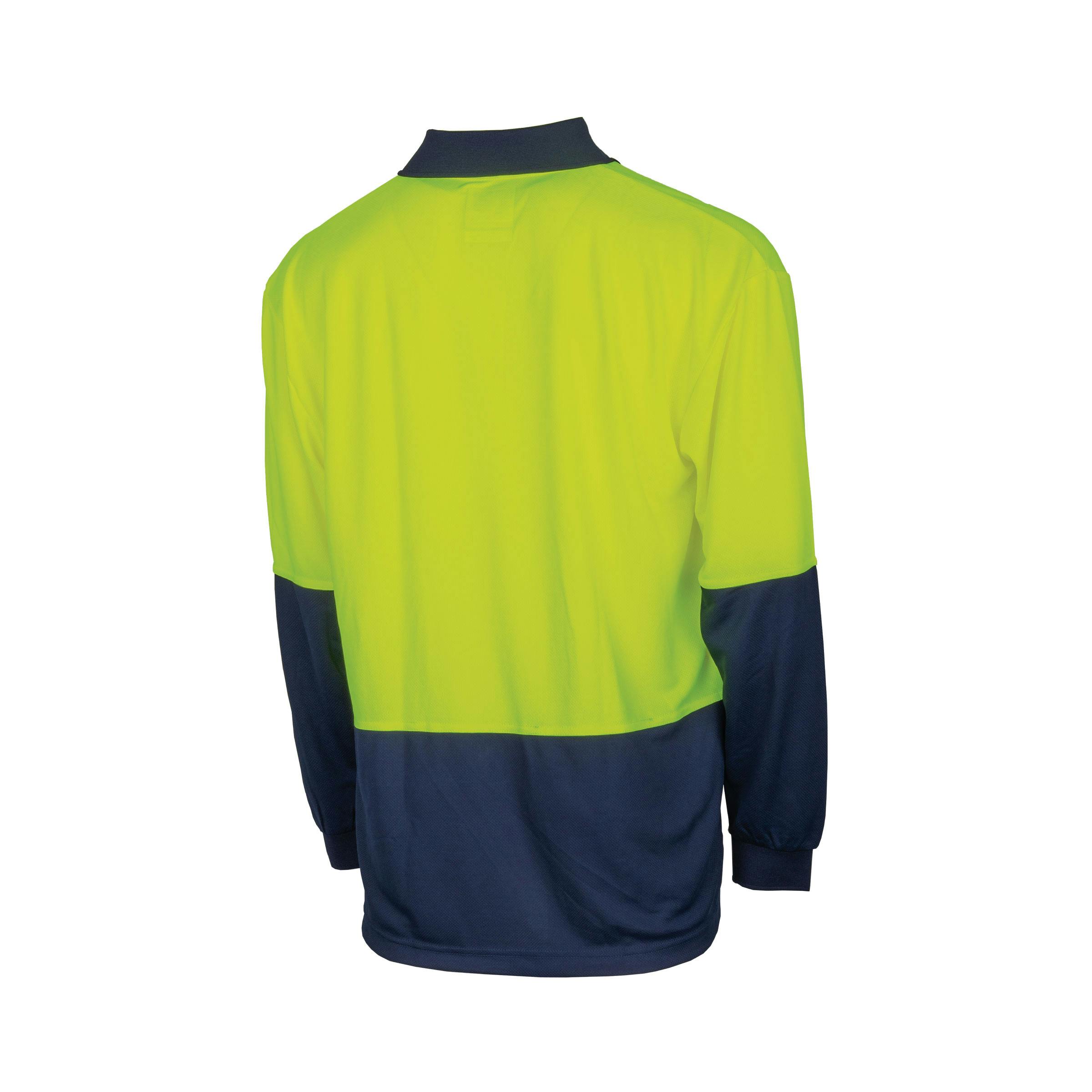 TRu Workwear Polo 175gsm Recycled Polyester Anti- Microbial Micromesh L/S Two Tone_3