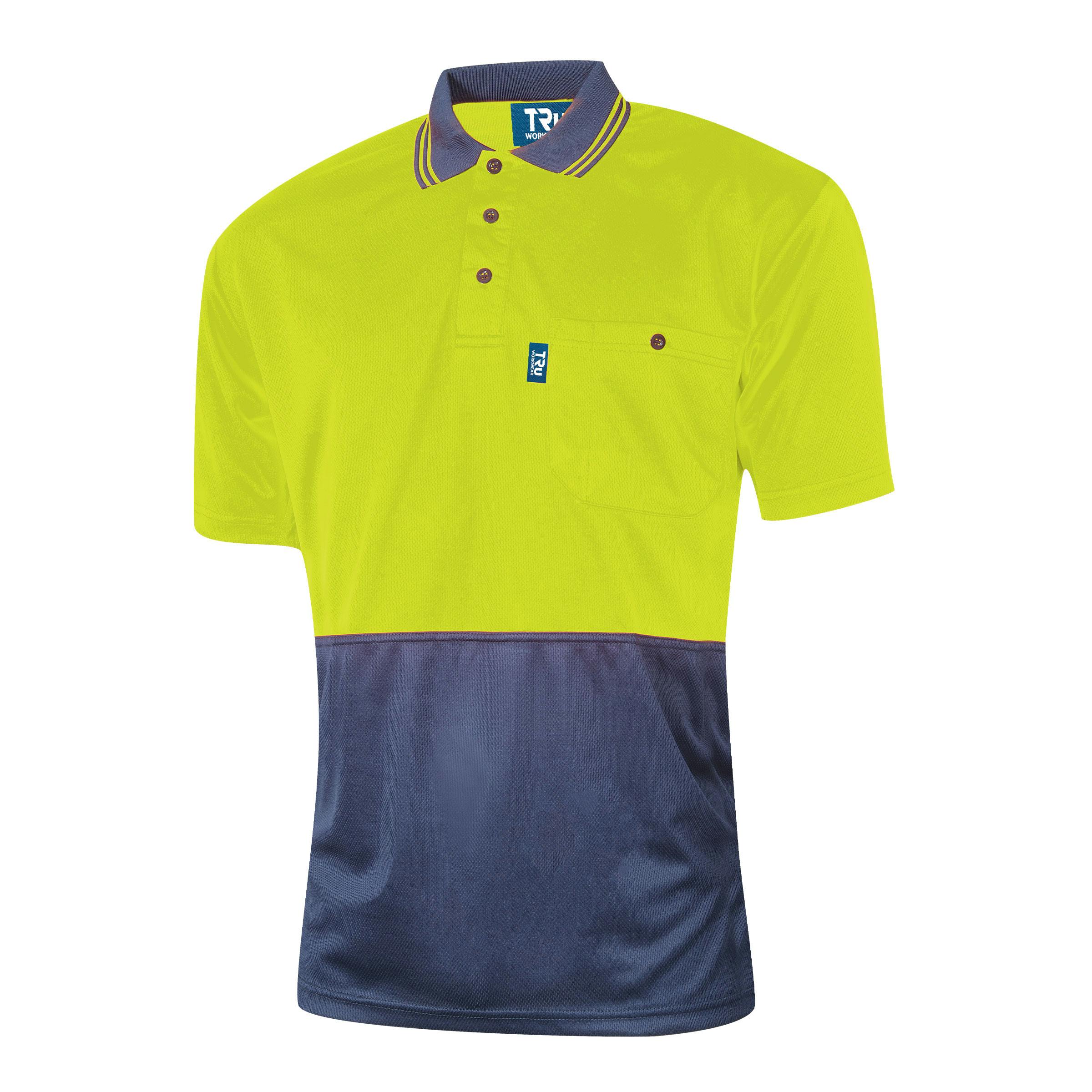 TRu Workwear Polo 175gsm Polyester Micromesh S/S Two Tone_1