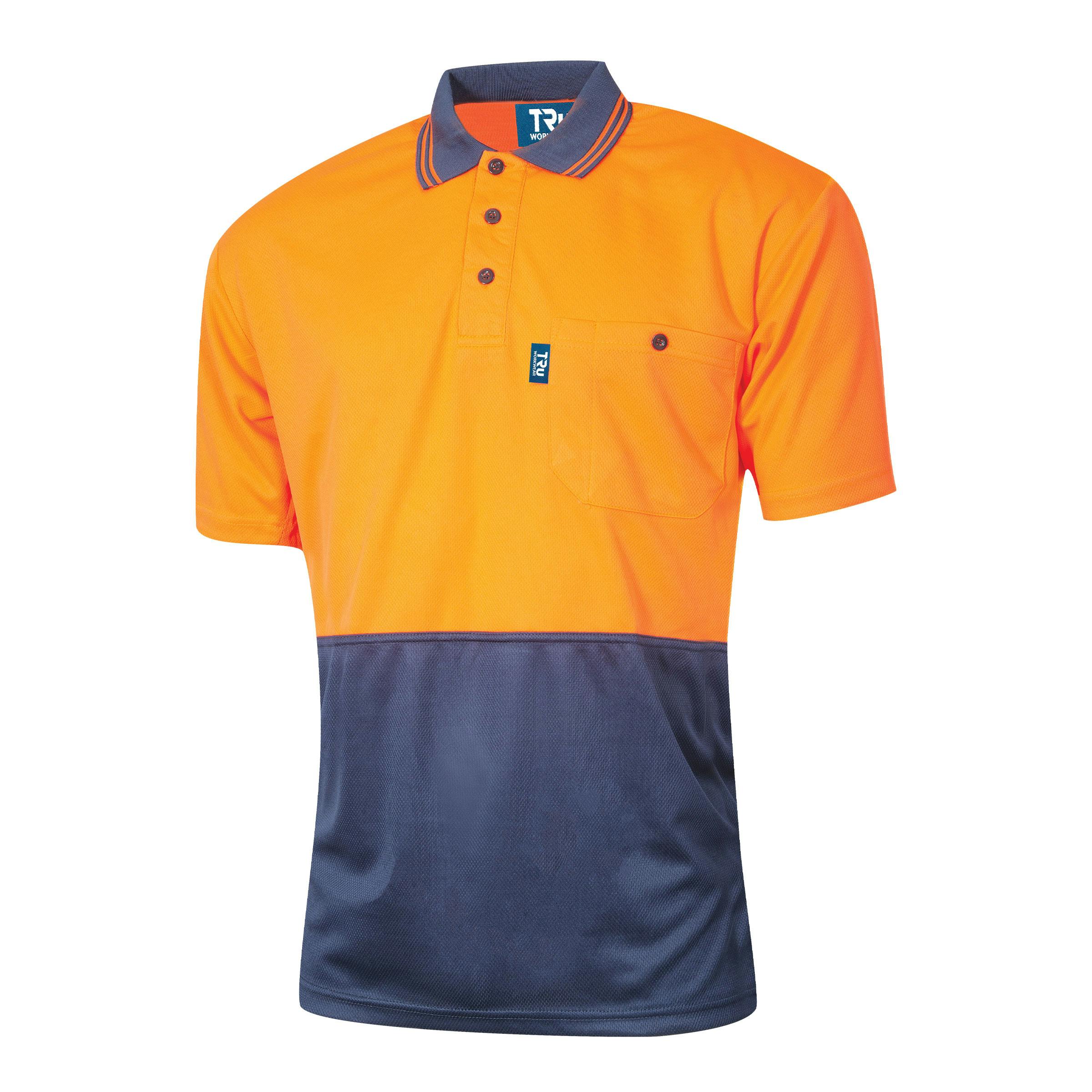 TRu Workwear Polo 175gsm Polyester Micromesh S/S Two Tone_2