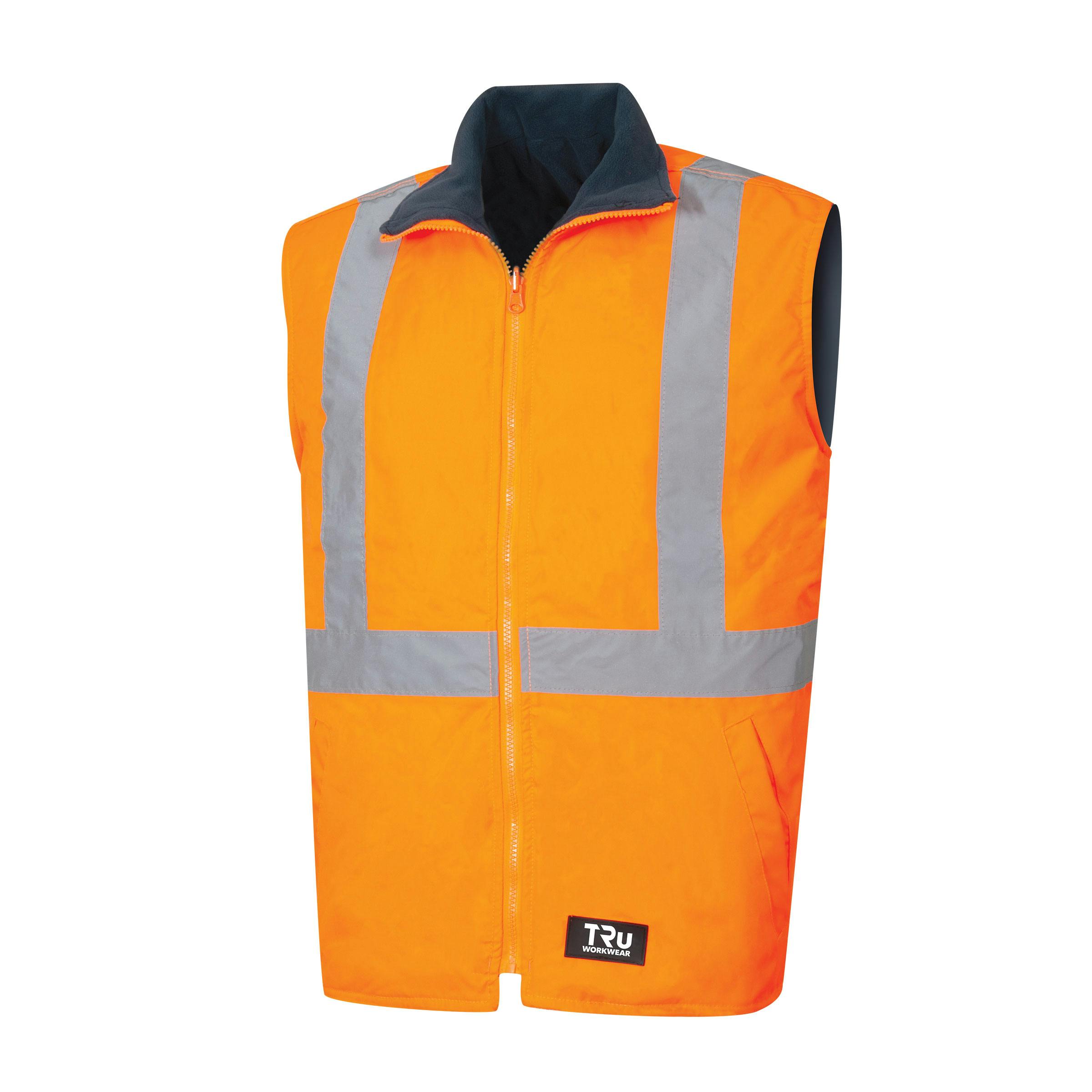 TRu Workwear Vest Reversible Poly Oxford With Tru Reflective Tape_2