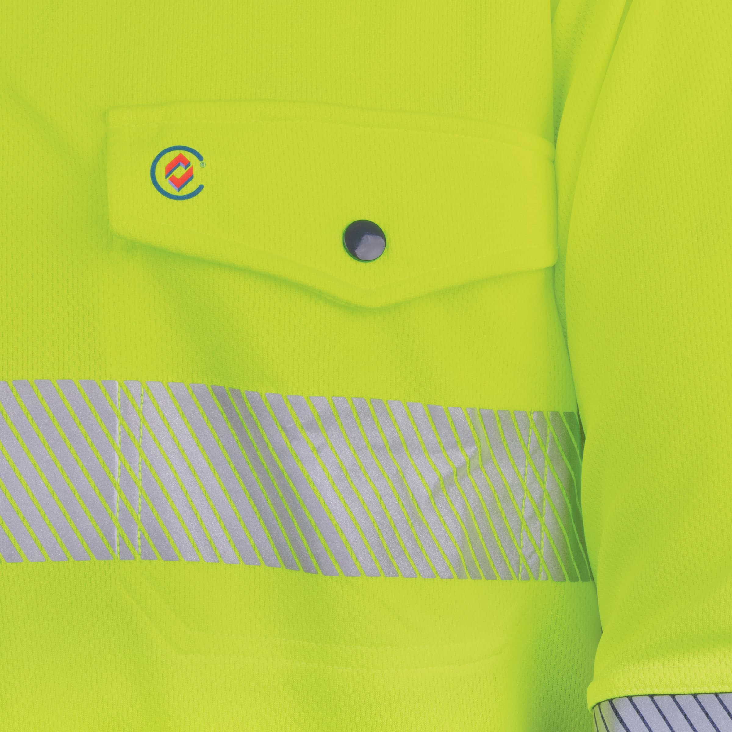 TRu Workwear Polo Women'S 175gsm Recycled Polyester Anti- Microbial Micromesh L/S Two Tone With Segmented Reflective Tape_4