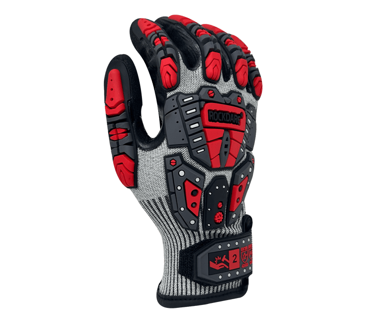 Task Gloves AquaSlash Vibe- 13 Gauge HDPE shell, Sandy-Foam Nitrile palm coated, EVA palm padding, Reinforced Thumb Saddle, Red & Black TPR back , ANSI Cut A4 (Pack of 12)