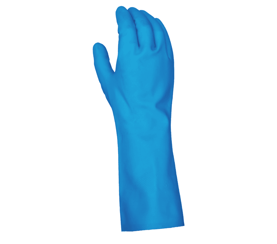 Task Gloves CHEM101 8 mil Blue Nitrile, 13" length, Unlined, Diamond shaped grip (Pack of 12)