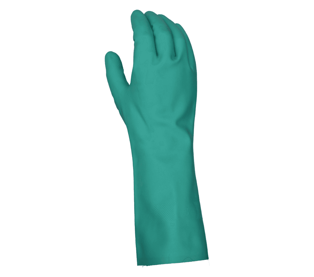 Task Gloves CHEM101 11 mil Green Nitrile, 13" length, Unlined, Diamond shaped grip (Pack of 12)