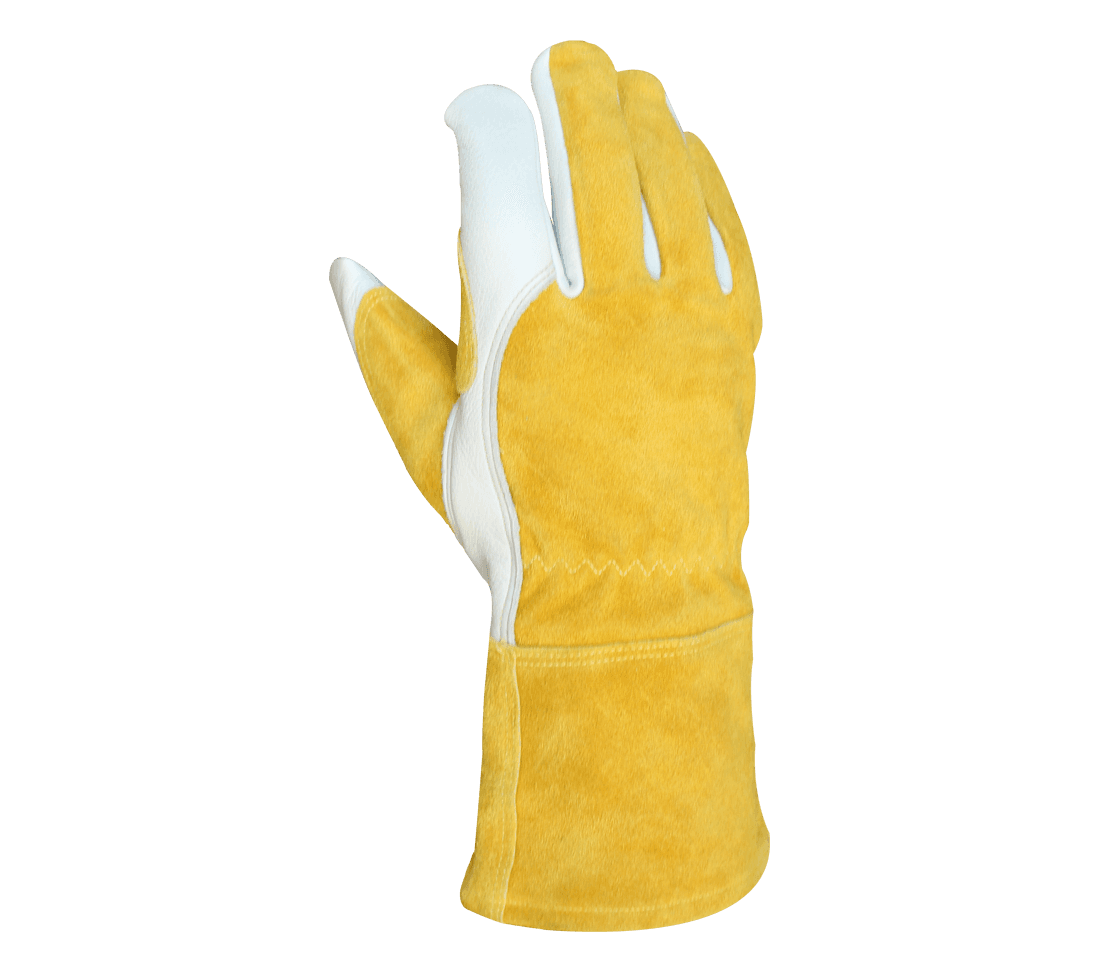 Task Gloves Top Grain Cowhide palm, Split Cowhide back, Reinforced Split Cowhide palm, Cotton Fleece lined, Kevlar thread sewn (Pack of 12)