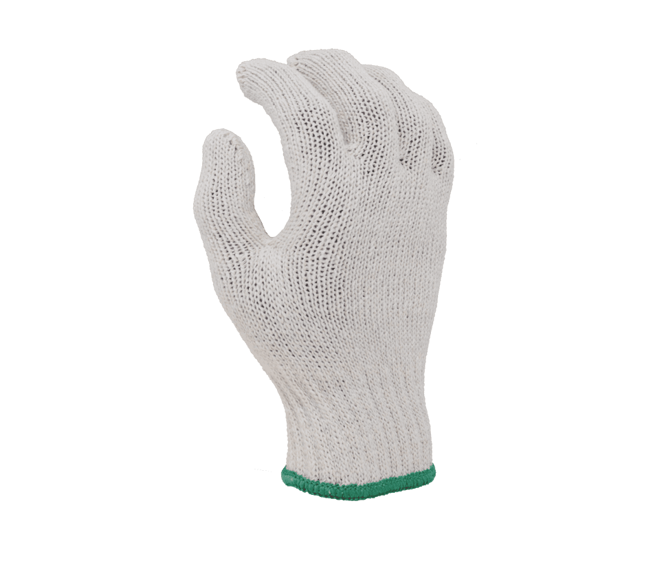 Task Gloves Heavy Weight, Natural White, 100% Cotton String Knit, 7 Gauge (Pack of 12)