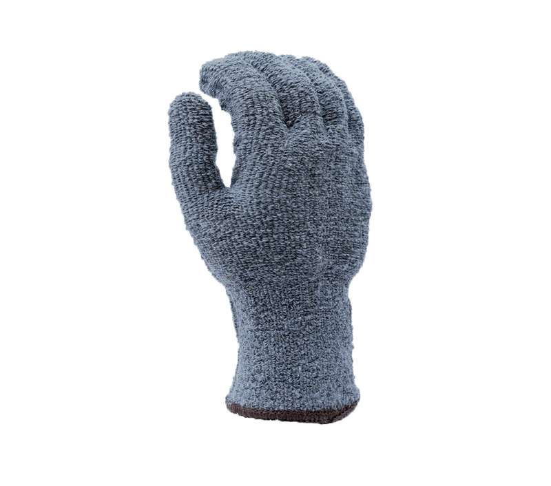 Task Gloves 24oz Loop-out Gray Terry cloth (Pack of 12)