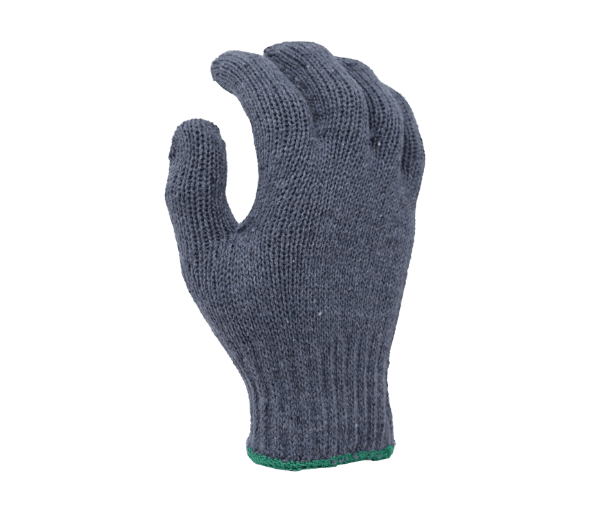 Medium Weight, Gray, Cotton/Polyester String Knit, 7 Gauge