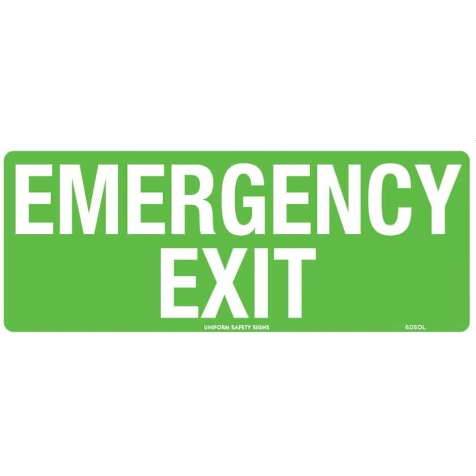 Tuffa Emergency Exit Sign - 350mm x 145mm