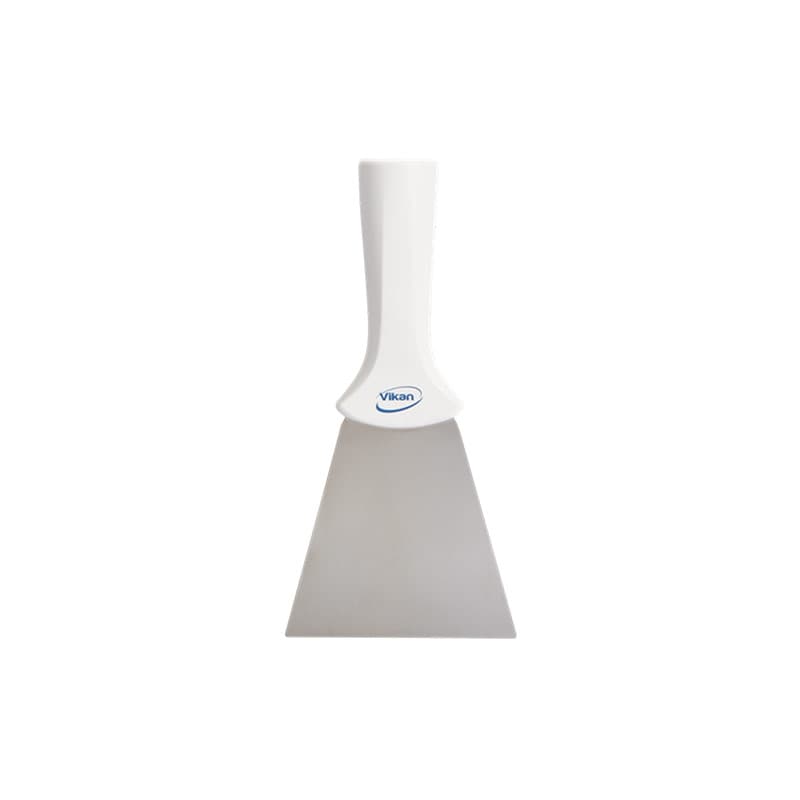 Vikan Hand Scraper Stainless Steel, 100mm, Threaded Handle – White