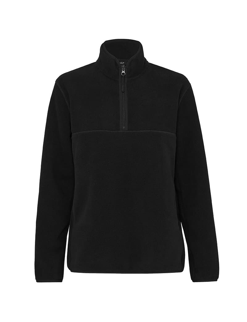 NNT Womens Polar Fleece Zip Neck Pullover CAT1GT (Black)_5