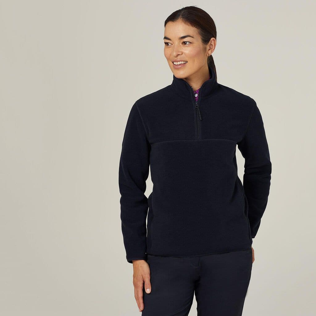 NNT Womens Polar Fleece Zip Neck Pullover CAT1GT (Navy)