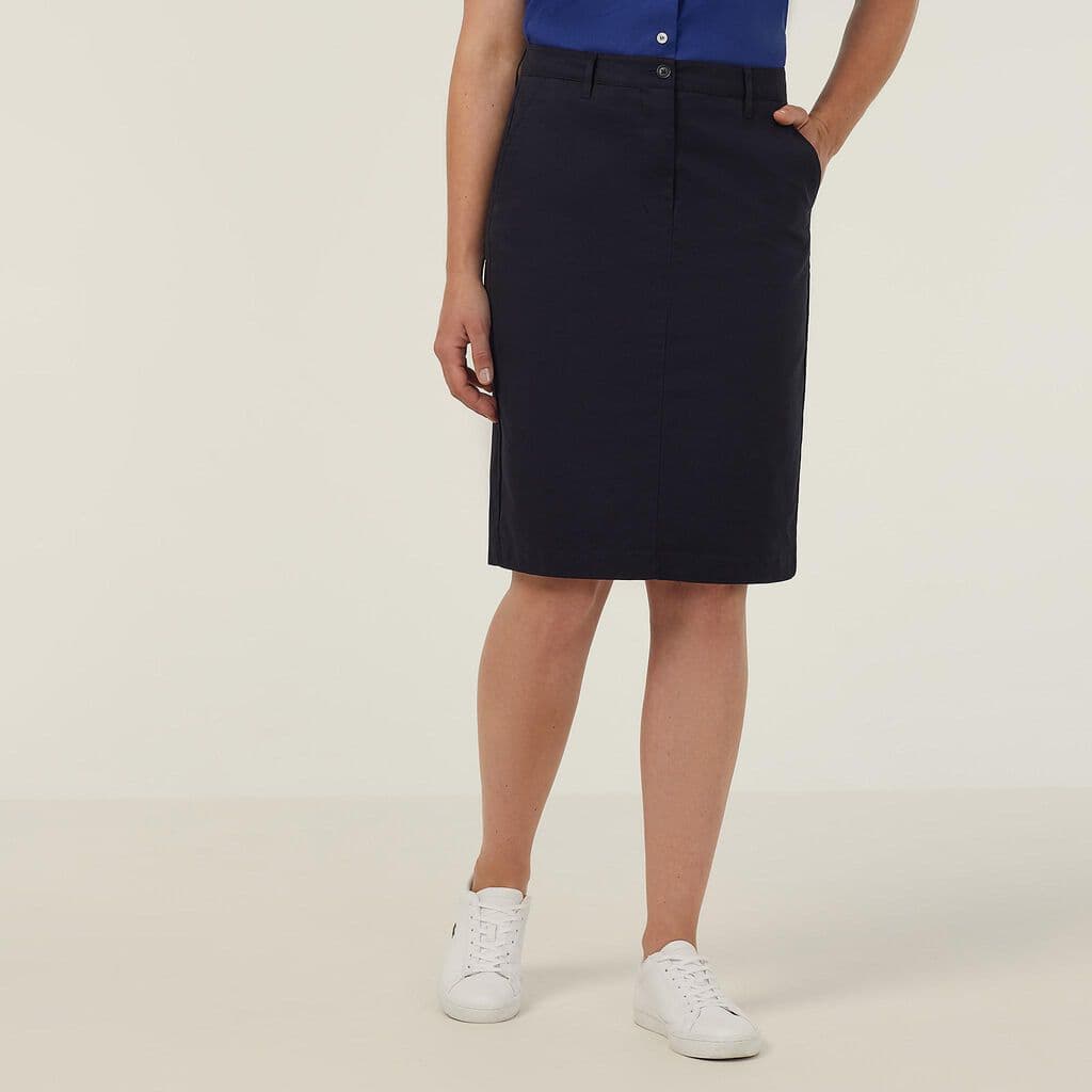 NNT Stretch Cotton Chino Skirt CAT2RL (Navy)