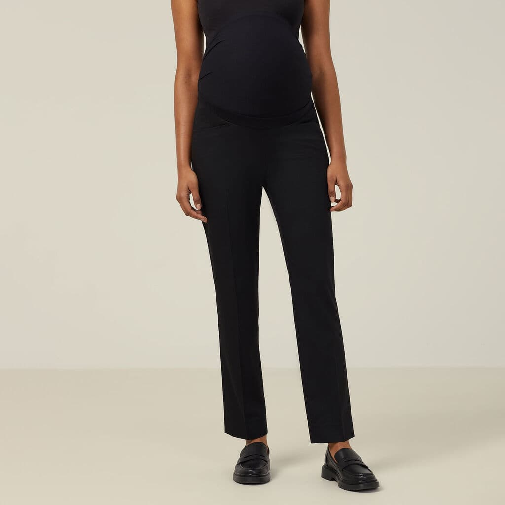 NNT Poly Viscose Stretch Twill Maternity Pant CAT3XM (Black)