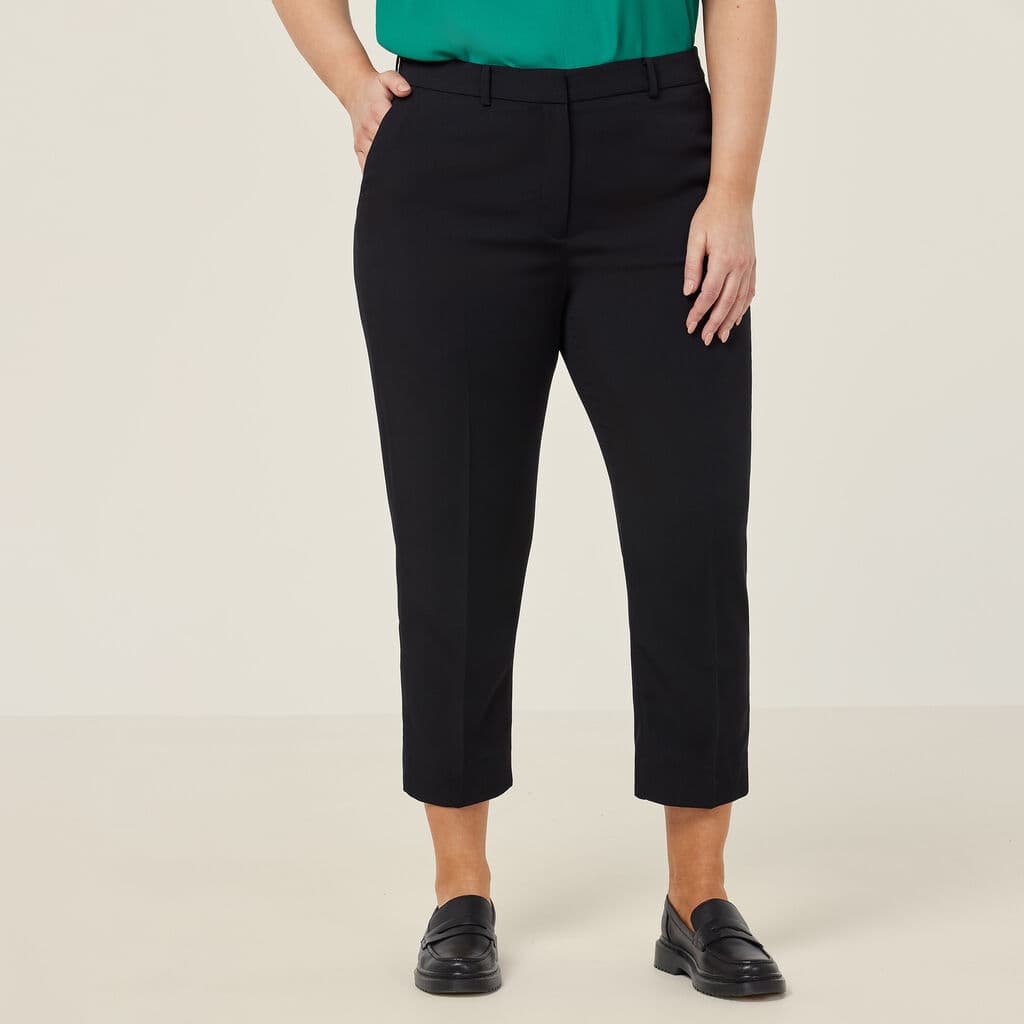 NNT Crepe Stretch Waist Cropped Pant CAT3YC (Black)