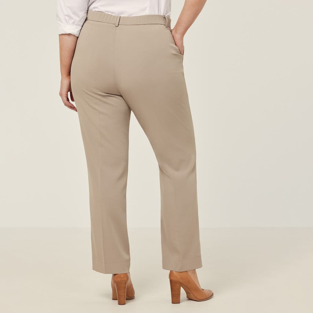 NNT Crepe Stretch Straight-Leg Pant CAT3YD (Beige)_2
