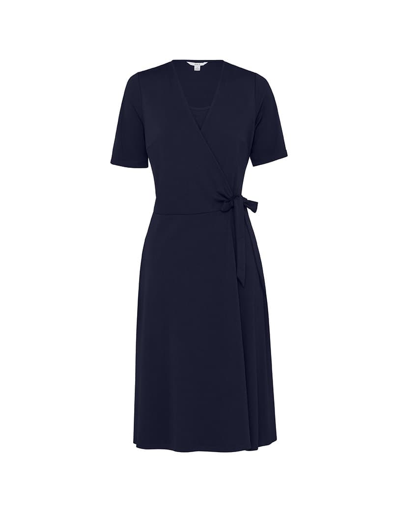 NNT Jersey Wrap Dress CAT699 (Dark Navy)_5